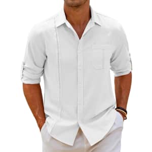 Coofandy Men's Casual Cuban Guayabera Shirt From $9.99 Coofandy Men's Casual Cuban Guayabera Shirt From $9.99