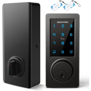 Geonfino Bluetooth Keyless Entry Door Lock with Electronic Keypad for $90