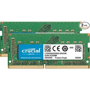 Crucial 32GB (2x16GB) DDR4 3200MHz CL22 Laptop Memory for $80