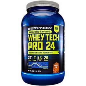 BodyTech Whey Tech Pro 24 Protein Powder Protein Enzyme Blend with BCAA's to Fuel Muscle Growth for $47