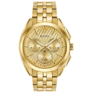 Bulova Men's Curv 262kHz Quartz Chronograph Stainless Steel Watch for $199 Bulova Men's Curv 262kHz Quartz Chronograph Stainless Steel Watch for $199