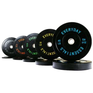 BalanceFrom Olympic Bumper Plate Weight Plate with Steel Hub 260-lb. Set for $200