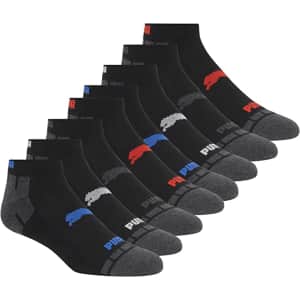 PUMA Men's Low-Cut Socks 8-Pair Pack for $11