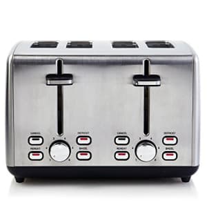Continental Electric Toaster ps77451, 4-Slice, Stainless Steel for $99