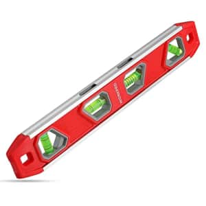 WORKPRO 12 Inch Torpedo Level, Magnetic Small Leveler Tool, Plumbing Level with Pitch Vial, for $10