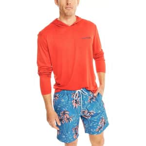 Nautica Men's Hooded Long-Sleeve Swim Shirt for $14