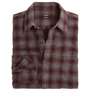 J.Crew Factory Men's Classic Plaid Flannel Shirt for $9
