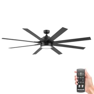 Honeywell Ceiling Fans Xerxes, 70 Inch Modern Indoor Outdoor Ceiling Fan with Lights and Remote for $256