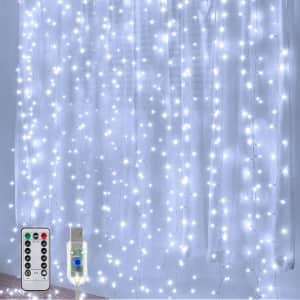 Ollny Window Curtain String Lights for $8