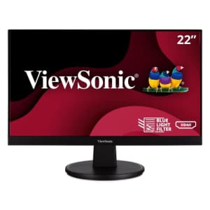 ViewSonic VA2247-MH 22 Inch Full HD 1080p Monitor with Ultra-Thin Bezel, Adaptive Sync, 75 Hz, Eye for $80