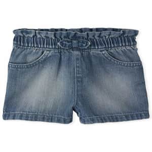 The Children's Place Baby Girls' Casual Denim Shorts, Twyla WASH, 5T for $14