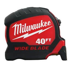 MILWAUKEE 40Ft Wide Blade Tape Measure for $49