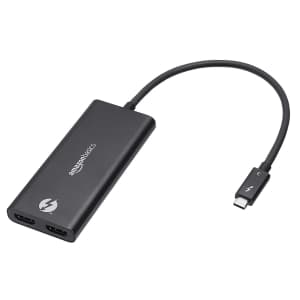 Amazon Basics Thunderbolt 3 to Dual HDMI Adapter for $14