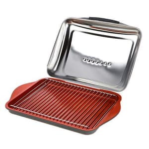 Gotham Steel Cast Aluminum Hooded Indoor Grill for $62 Gotham Steel Cast Aluminum Hooded Indoor Grill for $62