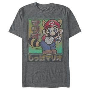 Nintendo Men's T-Shirt, Char HTR, XXXXX-Large for $9