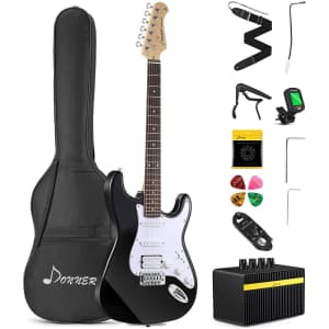 Donner 39" Beginner Electric Guitar Kit for $116 Donner 39" Beginner Electric Guitar Kit for $116