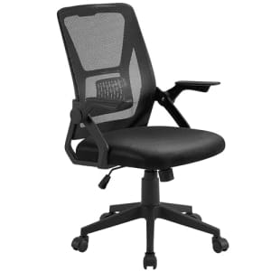 VECELO Mid-Back Swivel Ergonomic Office Chair with Adjustable Arms Mesh Lumbar Support for Computer for $70