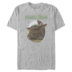 Star Wars Big & Tall Mandalorian The Look Men's Tops Short Sleeve Tee Shirt, Athletic Heather, for $8