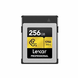 Lexar Professional 256GB CFexpress Type B Memory Card Gold Series, Up to 1750MB/s Read, Raw 8K for $150 Lexar Professional 256GB CFexpress Type B Memory Card Gold Series, Up to 1750MB/s Read, Raw 8K for $150