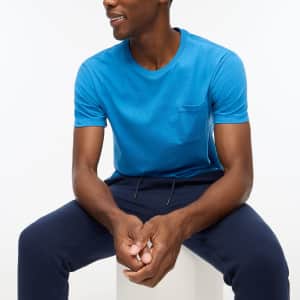 J.Crew Factory Men's Cotton Washed Jersey Pocket T-Shirt from $7