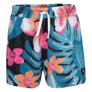 Hurley Girls' Knit Pull On Shorts, Multi/Floral, M for $19
