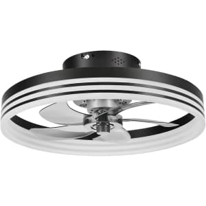 Letmarey 19.75" Flush Mount Low Profile Ceiling Fan w/ LED Light for $120