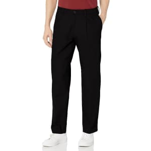 Dockers Men's Classic Fit Signature Lux Cotton Stretch Pleated Pants for $23