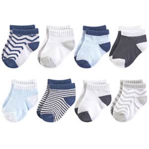 Luvable Friends Unisex Baby Fun Essential Socks, Gray Blue Chevron, 6-12 Months for $12