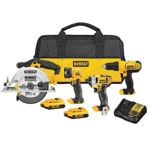 DeWalt 20V Max XR Li-ion Cordless 4-Tool Combo Kit with Saw for $249