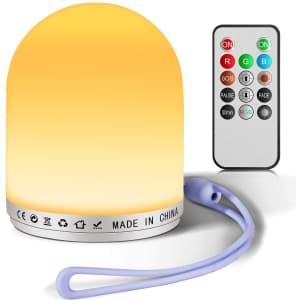 Hokeki LED Rechargeable Color-Changing Night Light for $8 Hokeki LED Rechargeable Color-Changing Night Light for $8