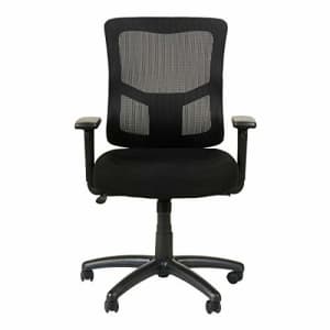 Alera Elusion II Series Mesh Mid-Back Swivel/Tilt Chair with Adjustable Arms, Black for $156