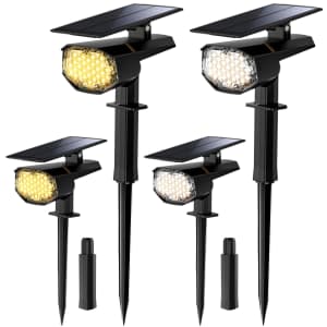 Airmee LED Solar Outdoor Light 4-Pack for $20