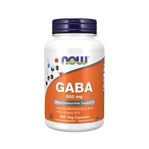 Now Foods NOW Supplements, GABA (Gamma-Aminobutyric Acid)500 mg + B-6, 200 Count, Veg Capsules for $15