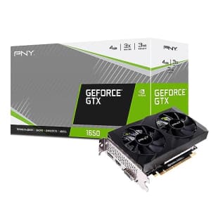 PNY GeForce GTX 1650 4GB GDDR6 Verto Dual Fan Graphics Card for $160 PNY GeForce GTX 1650 4GB GDDR6 Verto Dual Fan Graphics Card for $160