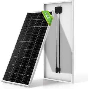 Eco-Worthy 100 Watt Solar Panel 12 Volt Monocrystalline Solar Panel for $65