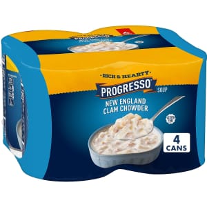 Progresso Rich & Hearty New England Clam Chowder Soup 4-Pack for $4.75 via Sub & Save