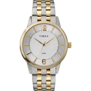 Timex Men's Stainless Steel 3-Hand 40mm Watch for $33