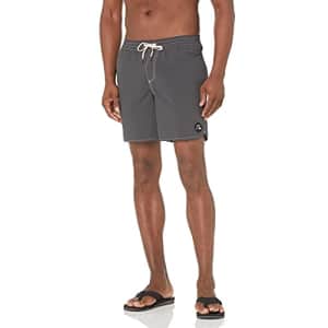 Quiksilver Men's Standard 17 Inch Elastic Waist Swim Trunk Bathing Suit Short, Tarmac Scallop for $47