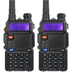 Baofeng UV-5R Two Way Radio 2-Pack for $30
