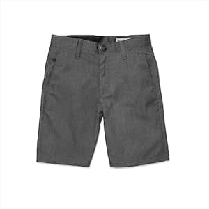 Volcom Frickin Chino Shorts (Big Little Boys Sizes), Charcoal Heather 1, 27 for $17