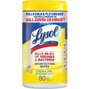 Lysol 80-Count Disinfecting Wipes for $4 Lysol 80-Count Disinfecting Wipes for $4