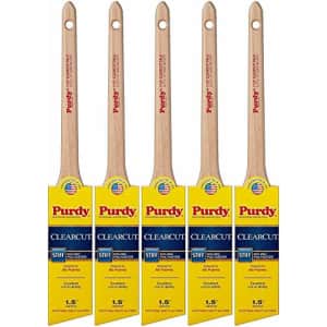 Purdy 144080115 Clearcut Series Dale Angular Trim Paint Brush, 1-1/2 inch - 5 Pack for $55