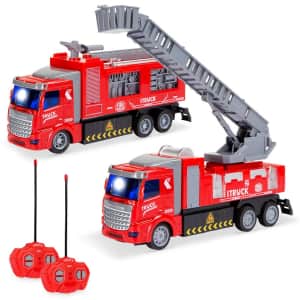 Best Choice Products R/C Fire Truck 2-Pack for $20