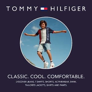 Tommy Hilfiger Boys' Pull-on Woven Short, Drawstring Closure, Sangria Solid for $18