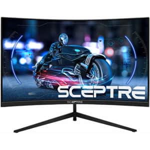 Sceptre Curved 24" Gaming LED Monitor R1200 HDMI DisplayPort 165Hz 144Hz FreeSync G-Sync for $100