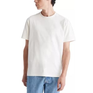 Calvin Klein Men's Smooth Cotton Solid Crewneck T-Shirt for $14