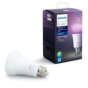 Philips Hue White and Color Ambiance A19 LED Smart Bulb, Bluetooth & Zigbee compatible (Hue Hub for $40