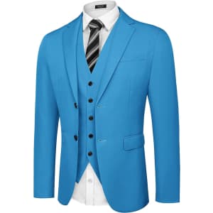 Coofandy 2-Piece Tuxedo Blazer Vest Set for $45