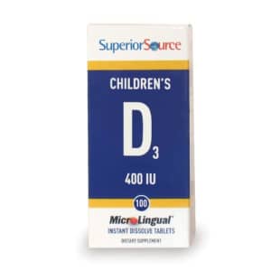 Superior Source Children's Vitamin D 400IU Tablets, 100 Count for $8