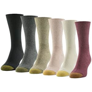 Gold Toe Womens Classic Turn Cuff Socks, Multipairs Socks, Heather Hot Pink Assorted, Medium US for $19
